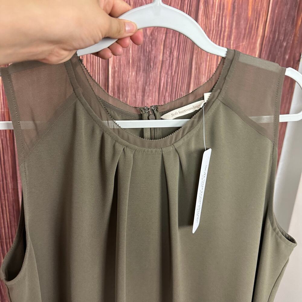 Soft Surroundings Teagan Tank Top Blouse Brown Sleeveless Size Large NWT - Picture 6 of 7